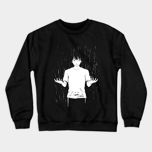 Kasuga Raining Aku No Hana Crewneck Sweatshirt by DarkenLlst